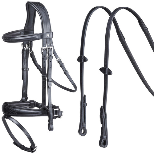 





Pull Back Horse Riding Bridle + Reins For Horse - Black