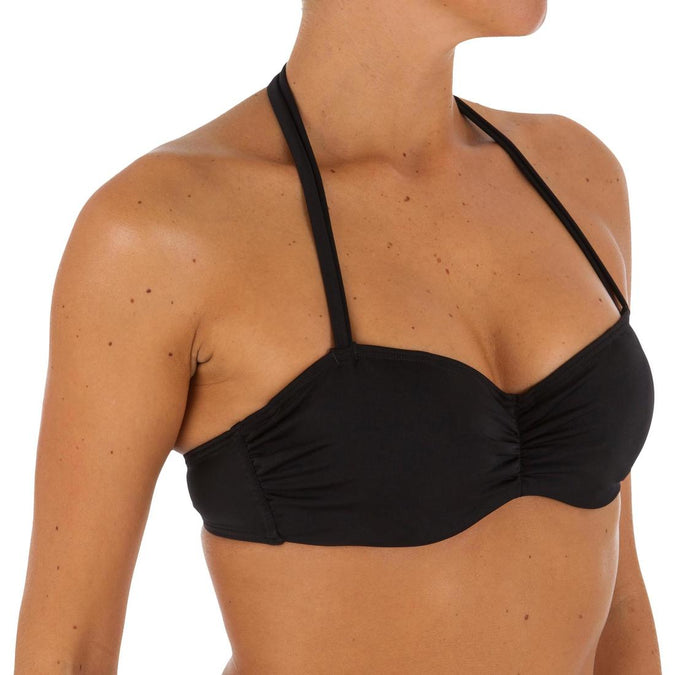 





Women’s Underwired Bandeau Swimsuit Top With Removable Neck Tie - Black, photo 1 of 12