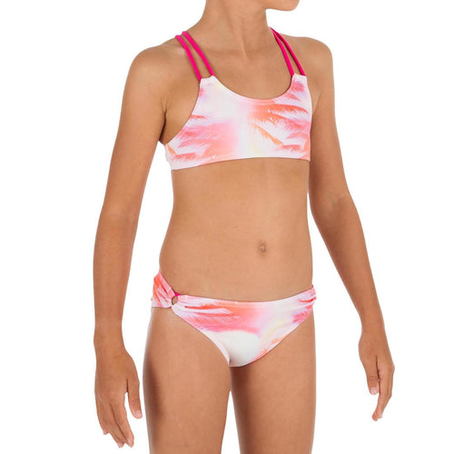 





Bahia Girls' Two-Piece Crop Top Surfing Swimsuit - Sunny