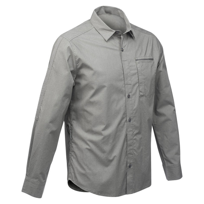





Men’s Long-sleeved Travel Trekking Shirt TRAVEL 500 MODUL - Khaki, photo 1 of 16