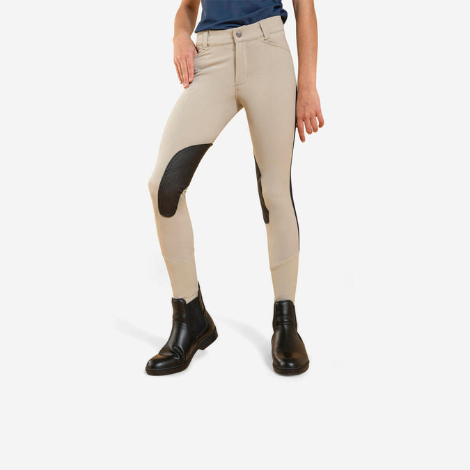 





Kids' Horse Riding Lightweight Mesh Jodhpurs with Grippy Suede Patches 500, photo 1 of 6