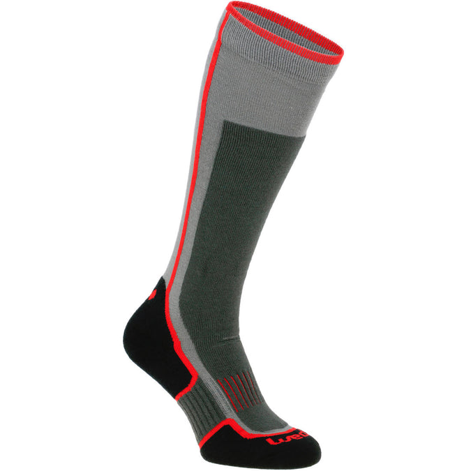 





SKI SOCKS 300, UNISEX GREY RED, photo 1 of 7