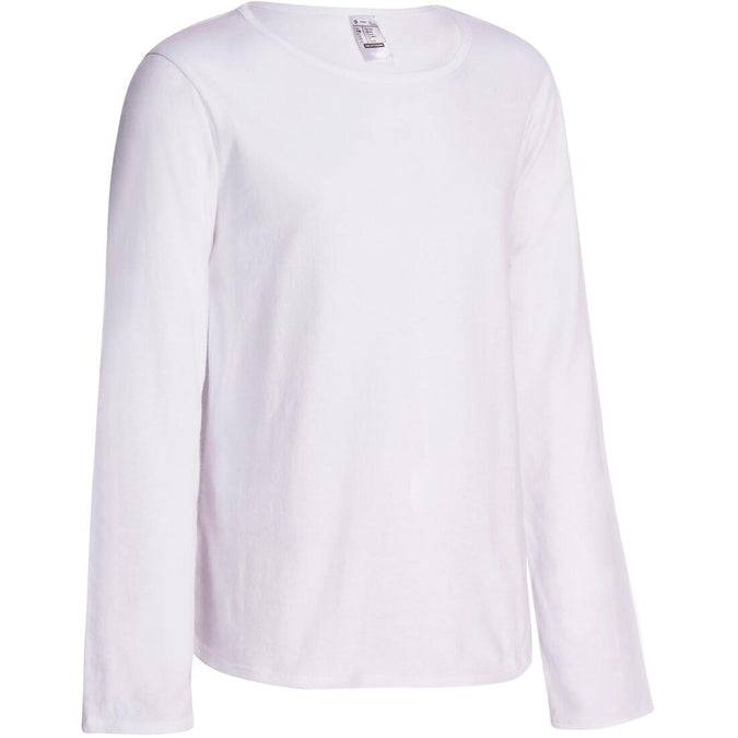 





Girls' Long-Sleeved Gym T-Shirt - White, photo 1 of 11