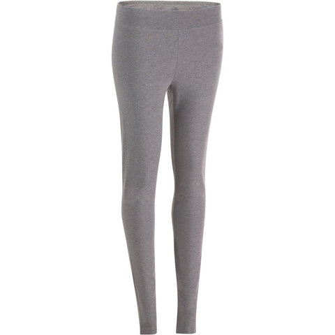 





Fit+ 500 Women's Slim-Fit Gym & Pilates Leggings - Mid Heathered Grey