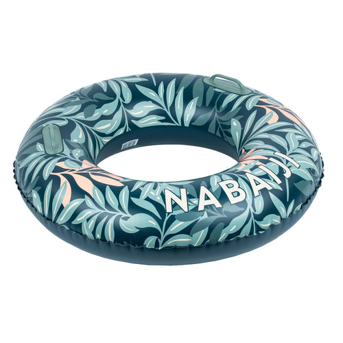 





Large 92 cm inflatable printed pool ring with comfort grips