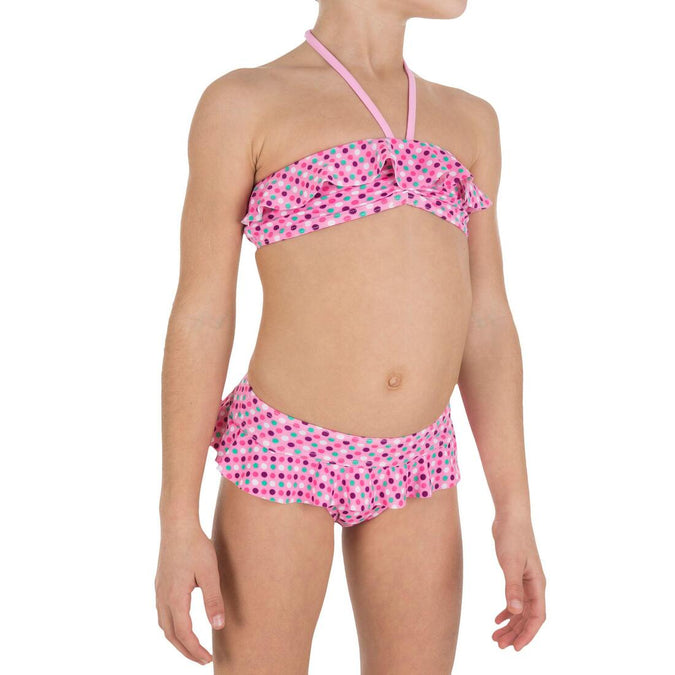 





LG Dotty Girls' Two-Piece Ruffle Bandeau Swimsuit - Pink, photo 1 of 12