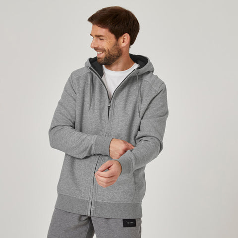 





Men's Straight-Cut Zipped Hoodie With Pocket 500