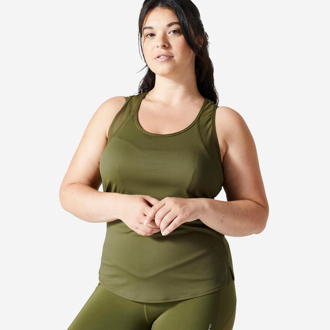 





Women's Cardio Fitness Muscle Back Tank Top - Khaki, photo 1 of 5