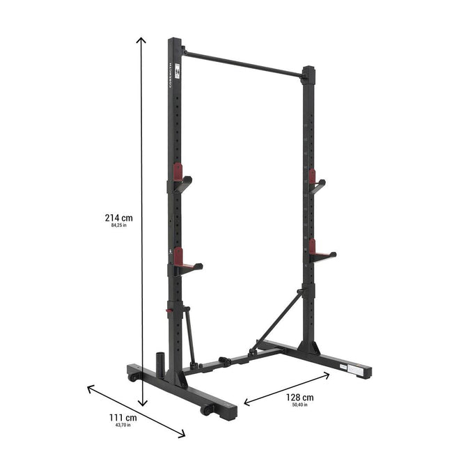 Fold Down Retractable Squat Bench Pull Up Weight Training Rack 500 Decathlon Lebanon