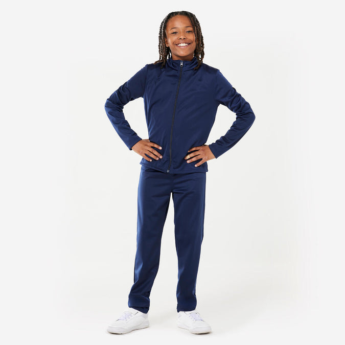 





Kids' Synthetic Breathable Tracksuit Gym'Y - Blue/Navy Bottoms, photo 1 of 6