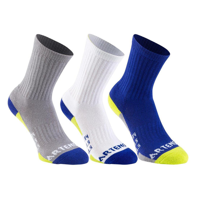 





RS800 CHILDREN'S HIGH CUT SPORTS SOCKS - WHITE GREY BLUE/PACK OF 3, photo 1 of 1