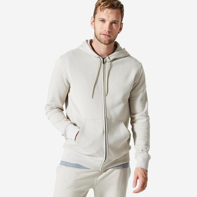 





Men's Zip-Up Fitness Hoodie 500 Essentials - Linen, photo 1 of 5