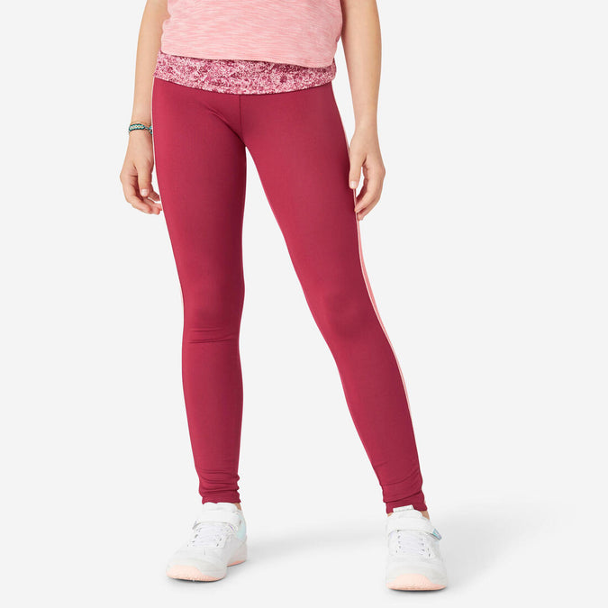 





Girls' High-Waisted Pocket Leggings S500, photo 1 of 5