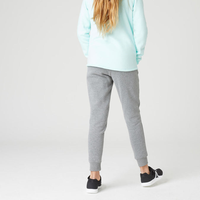 Girls Warm Brushed Jersey Jogging Bottoms 500 Decathlon Lebanon