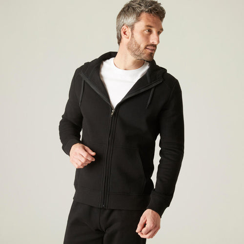 





Men's Straight-Cut Zipped Hoodie With Pocket 500