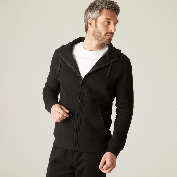 





Men's Straight-Cut Zipped Hoodie With Pocket 500, photo 1 of 12