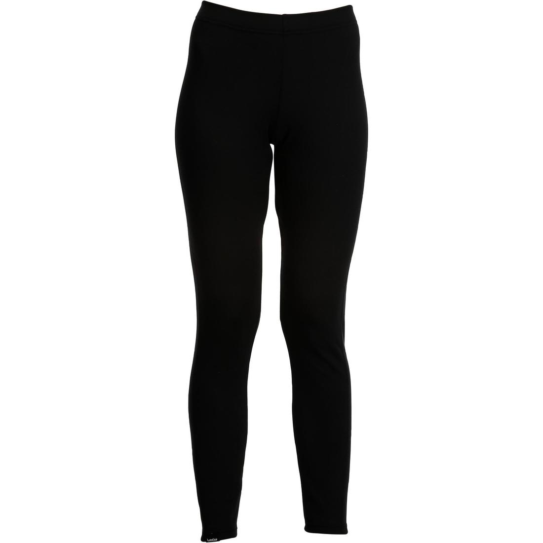 Women's Ski Base Layer Bottoms 100 - Black