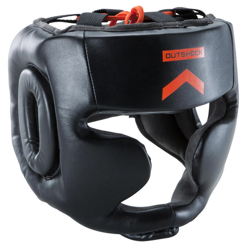 





500 Adult Boxing Full Face Training Head Guard - Black