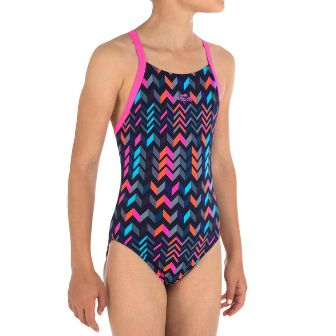 





Kamiye Allzig girls' chlorine resistant swimsuit - blue orange, photo 1 of 5