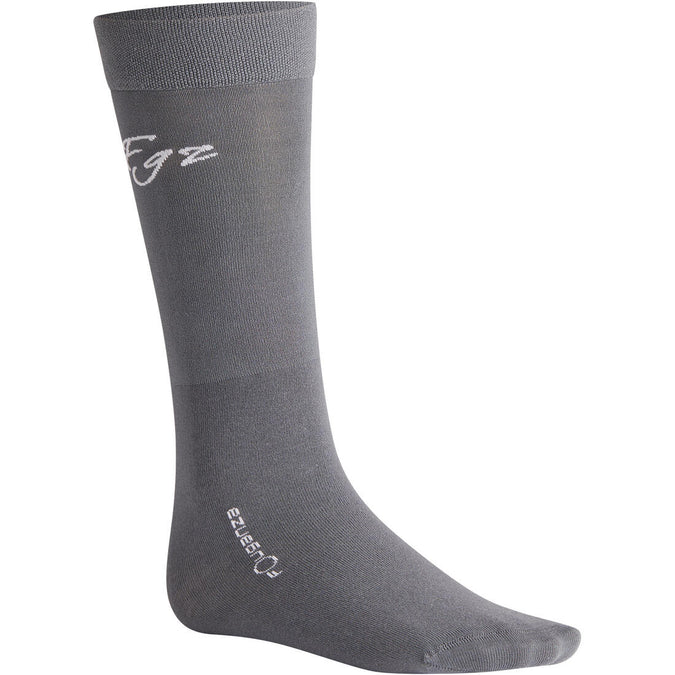 





500 Light Adult Horse Riding Low-Rise Socks 1-Pair Greyish, photo 1 of 7