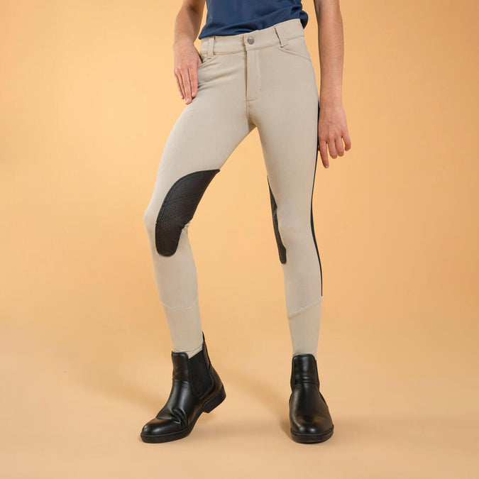 





Kids' Horse Riding Lightweight Mesh Jodhpurs with Grippy Suede Patches 500, photo 1 of 6