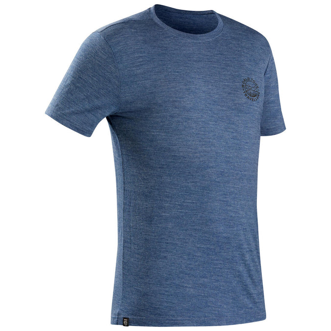 





Men’s short-sleeved Merino wool hiking travel t-shirt - TRAVEL 500, photo 1 of 11