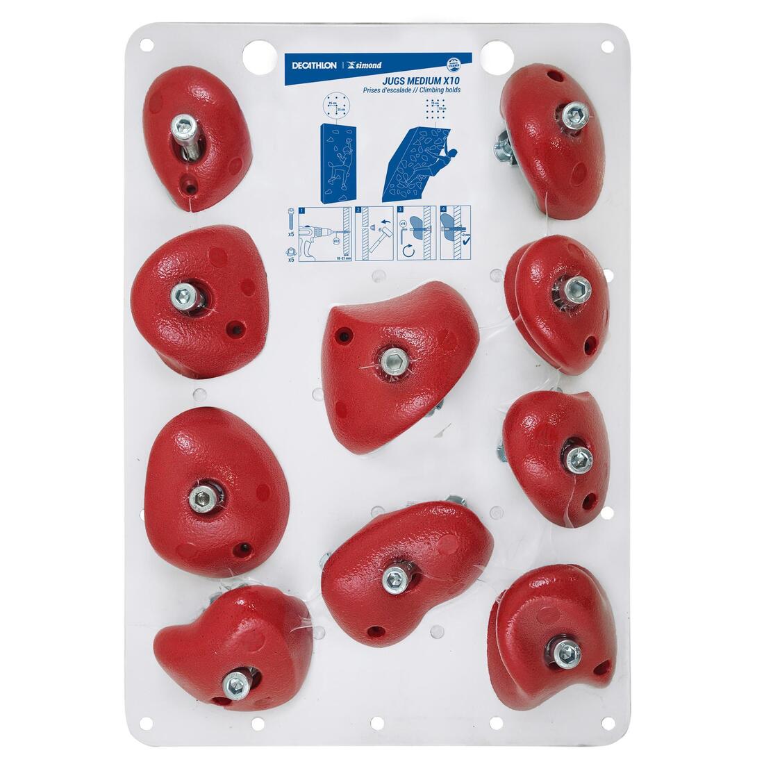 CLIMBING HOLDS VERTIKA JUGS MEDIUM X10