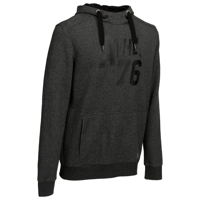 





Warm Hooded Fitness Print Sweatshirt - Dark Mottled Grey, photo 1 of 14