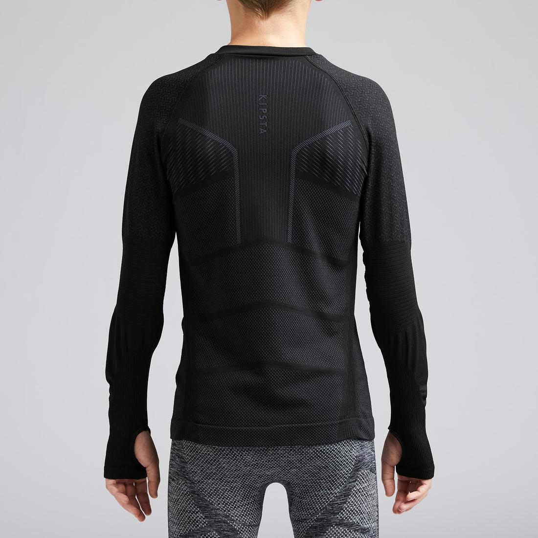 Kids' Long-Sleeved Football Base Layer Top Keepdry 500