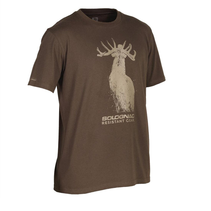 





Men's Hunting Short-sleeved Cotton T-shirt - 100 green boar, photo 1 of 4
