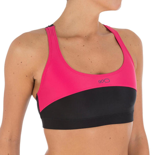 





Leony Swimming Crop Top - Black and Pink