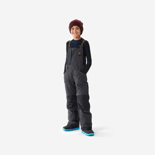 





Kids’ Durable Snowboard Salopettes - Bib 500 Boy - black