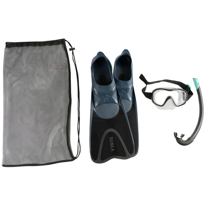





Adult SNK500 snorkelling kit with fins, mask and snorkel, photo 1 of 13