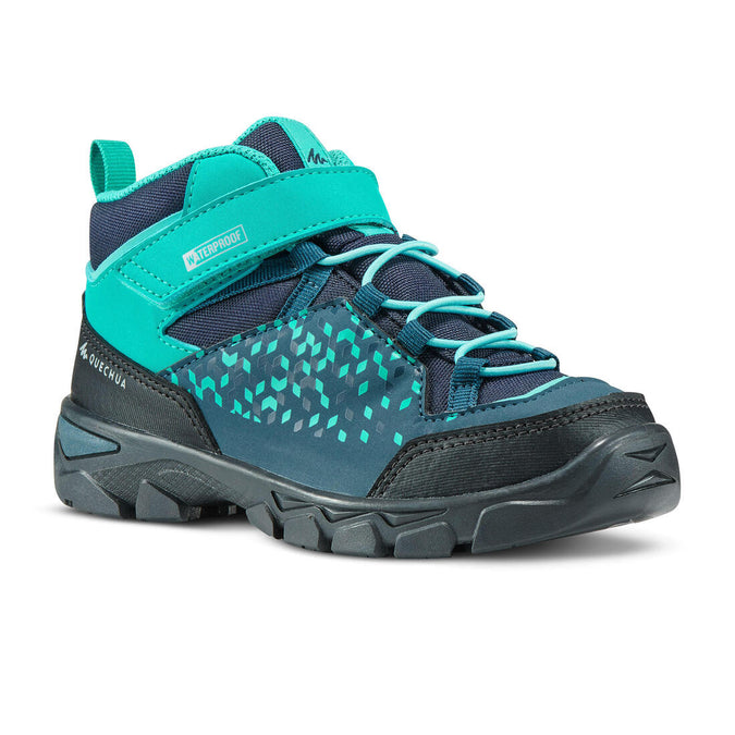 





Kids’ Waterproof Hiking Shoes - MH120 MID 28 TO 34 - Turquoise, photo 1 of 6