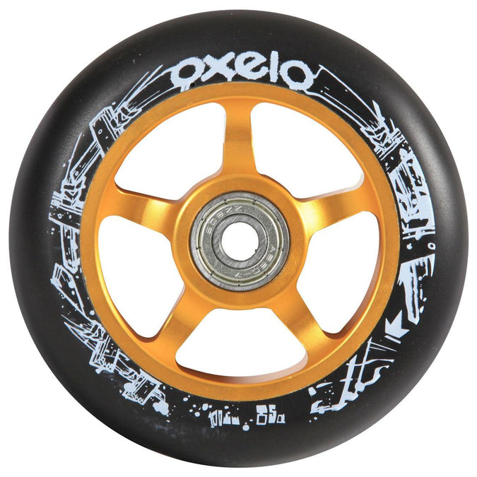 





100mm Gold Alu Core Black PU Freestyle Scooter Wheel, photo 1 of 1